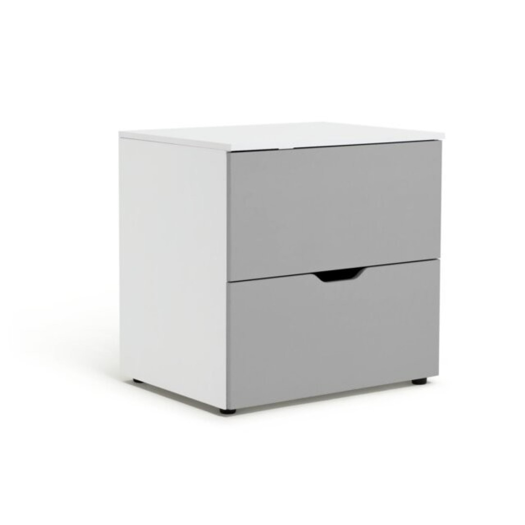 Kids Pod Low 2 Drawer Chest - Grey | Compact dresser for children Kids Pod Low 2 Drawer Chest - Grey | Compact dresser for children