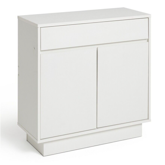 Cubes 2 Door 1 Drw Small Sideboard - White | White Cabinet Storage Unit