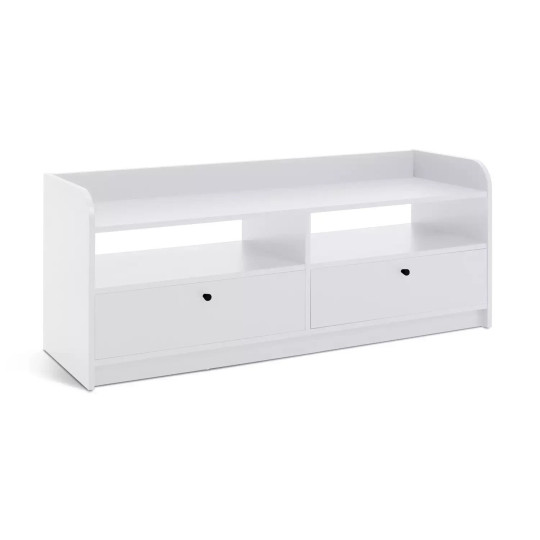 Arran 2 Drawer TV Unit - White | Modern TV Stand Cabinet