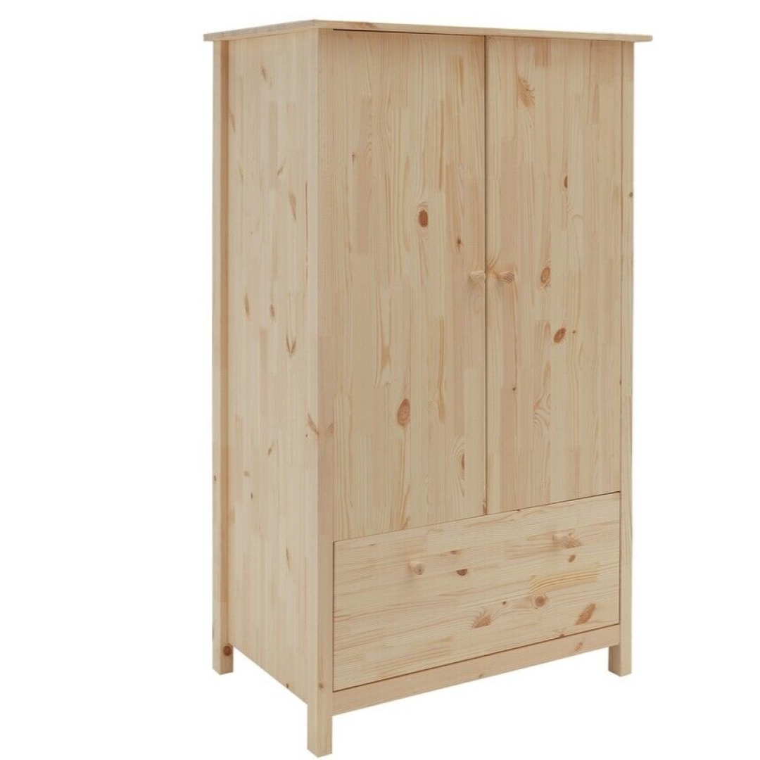 Scandinavia 2 Door 1 Drawer Wardrobe - Pine Scandinavia 2 Door 1 Drawer Wardrobe - Pine