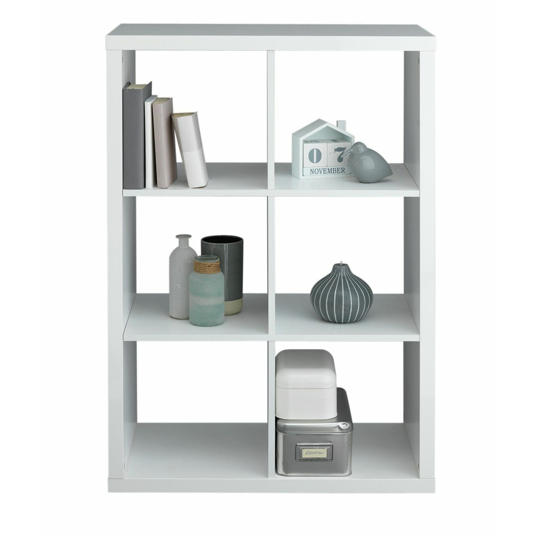 Squares Plus 6 Cube Storage Unit - White | Organiser Shelf Living Room Squares Plus 6 Cube Storage Unit - White | Organiser Shelf Living Room
