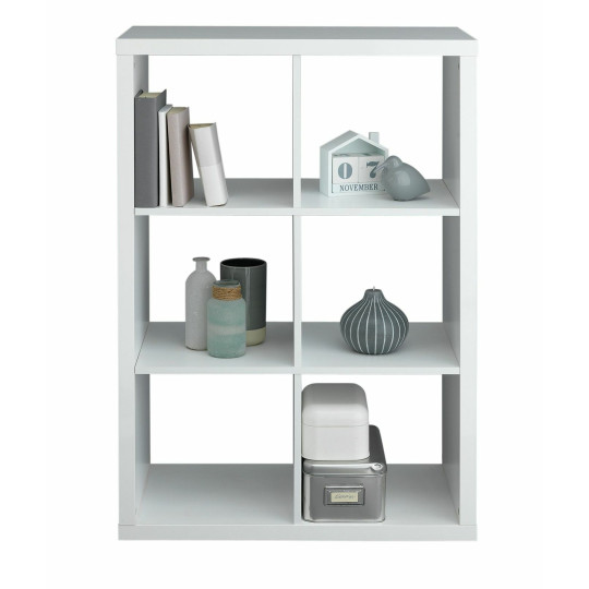 Squares Plus 6 Cube Storage Unit - White | Organiser Shelf Living Room