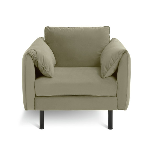 Bexley Fabric Cuddle Chair in a Box - Olive | Compact Lounge Armchair Se