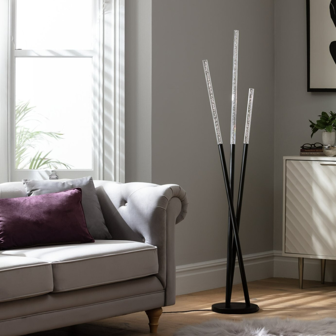 LED Bubble Floor Lamp - Black LED Bubble Floor Lamp - Black