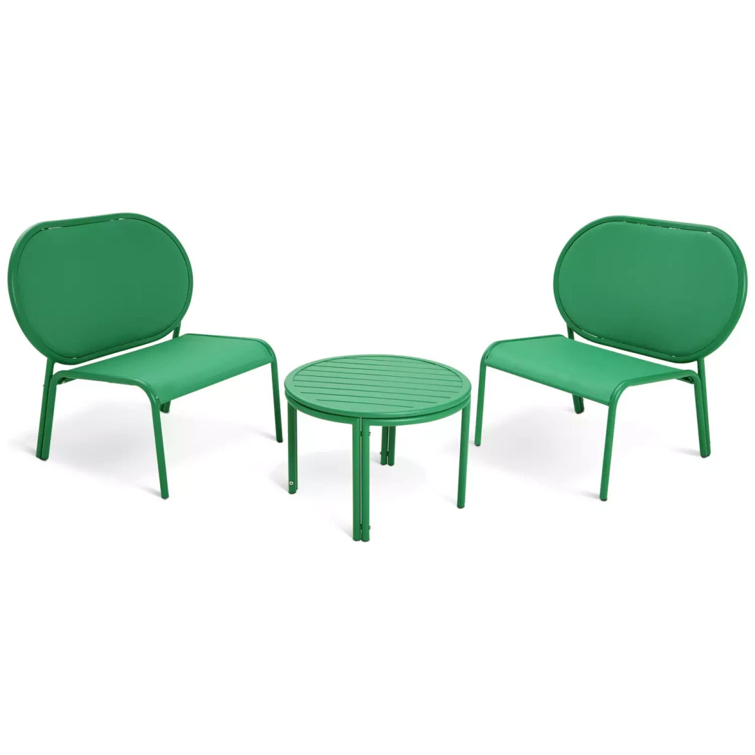May 2 Seater Metal Garden Bistro Set - Green May 2 Seater Metal Garden Bistro Set - Green