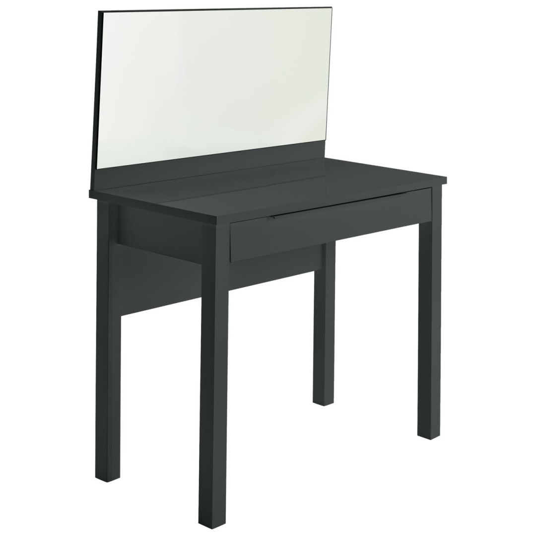 Home Hallingford 3 Drawer Dressing Table - Anthracite | Bedroom Storage Makeup Home Hallingford 3 Drawer Dressing Table - Anthracite | Bedroom Storage Makeup