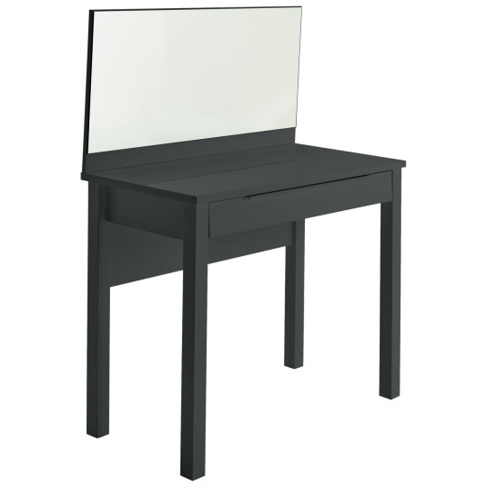 Home Hallingford 3 Drawer Dressing Table - Anthracite | Bedroom Storage Makeup