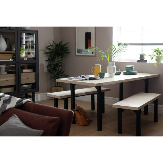 Zayn Wood Effect Dining Table - Natural | Modern Kitchen Dining Room Furniture