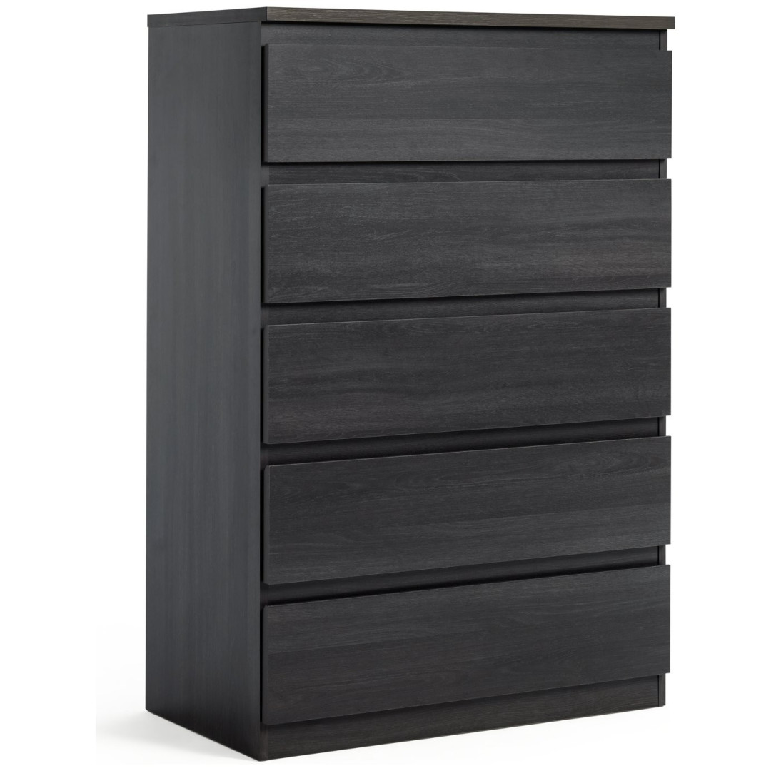 Home Jenson 5 Drawer Chest - Black | Sleek Storage Solution Home Jenson 5 Drawer Chest - Black | Sleek Storage Solution