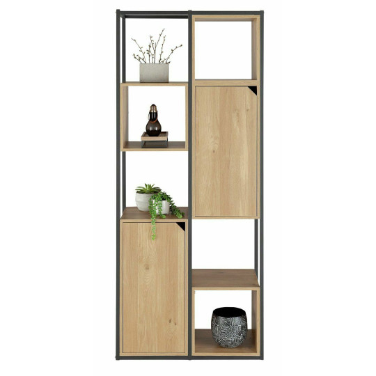 Loft Living Tall Shelving Unit - Light Oak | Oak Shelf Storage Bookcase