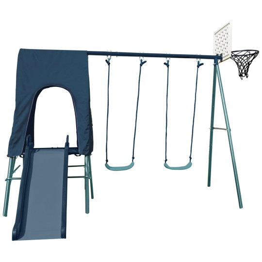 2 in 1 Toddler and Kids Garden Swing - Blue | toddler garden swing