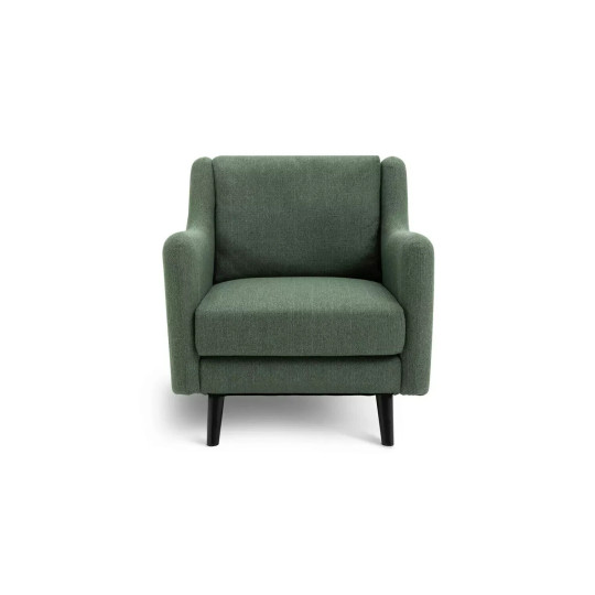 Morris Self Assembly Fabric Armchair - Green | Green Lounge Chair Modern Seating
