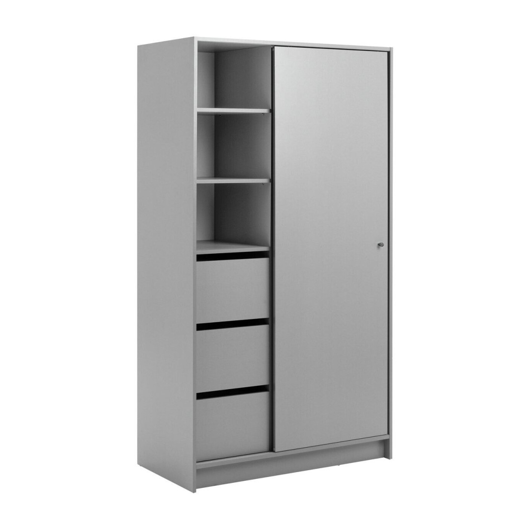 Malibu 1 Door Sliding Wardrobe - Grey Malibu 1 Door Sliding Wardrobe - Grey