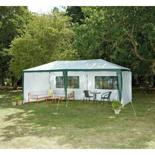 Home 3m x 6m Gazebo with Side Panels | Outdoor Garden Canopy Tent for Parties