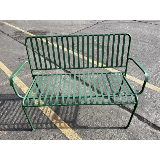 Indu 2 Seater Metal Garden Bench - Green