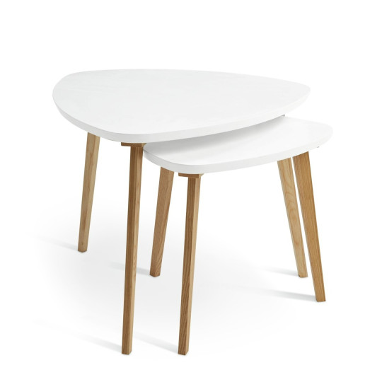 Cato Nest of 2 Tables - White ( B Grade )