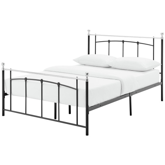 Yani Double Metal Bed Frame - Black