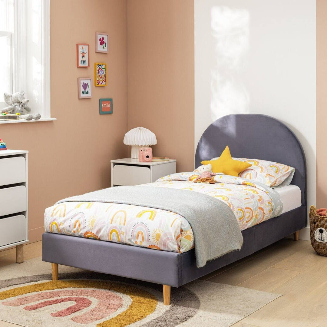 Olivia Single Bed Frame - Grey Olivia Single Bed Frame - Grey