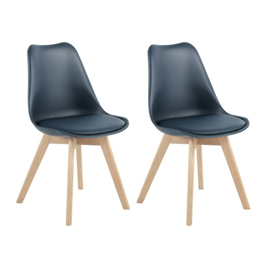 Jerry Pair of Dining Chair - Navy Blue | Classic design chairs