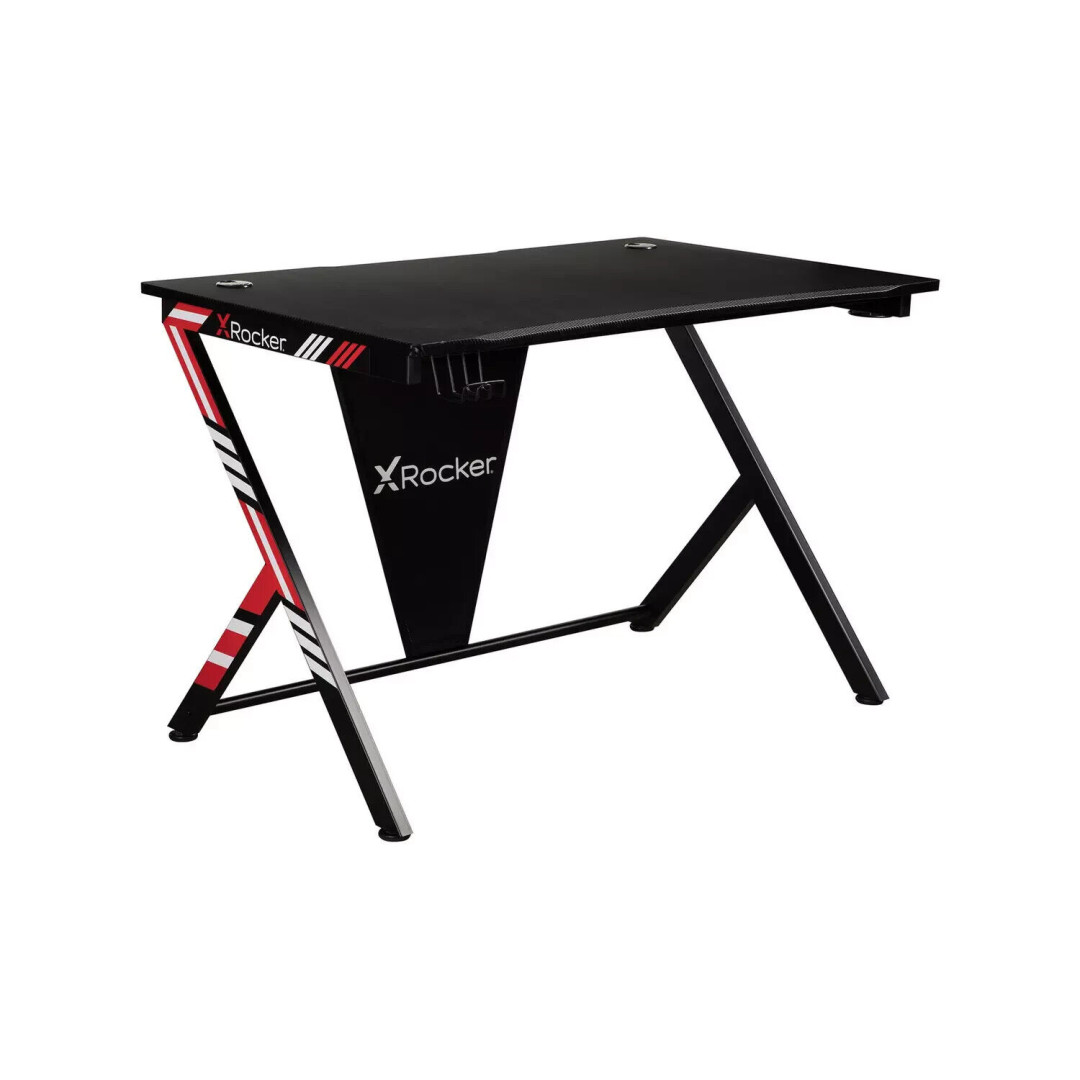 X Rocker Arteon Gaming Desk Red | Ergonomic PC Computer Desk for Gamers Home