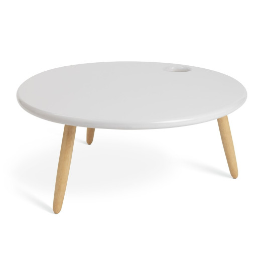 60 Yumemi Round Coffee Table by Felix Conran - Grey | Modern Living Room
