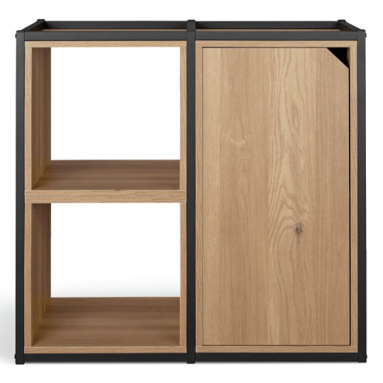 Loft Living Short Shelving and Storage Unit - Oak | Oak Shelf Storage