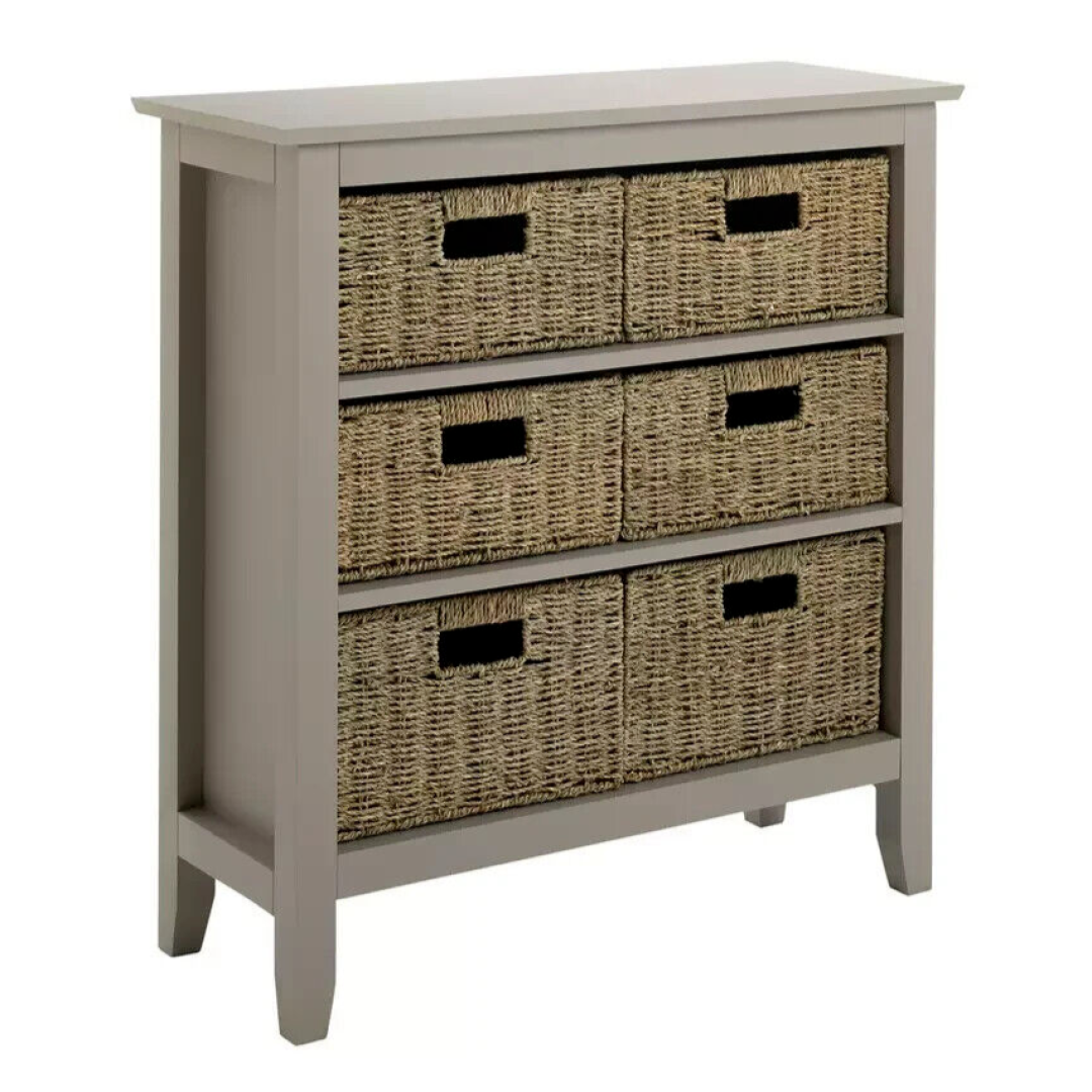 Willow 6 Drawer Unit - Grey Willow 6 Drawer Unit - Grey