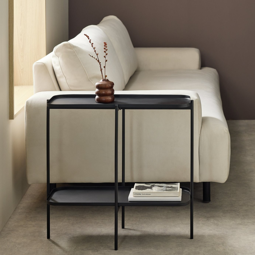 Melling Sofa Side Table - Black Melling Sofa Side Table - Black