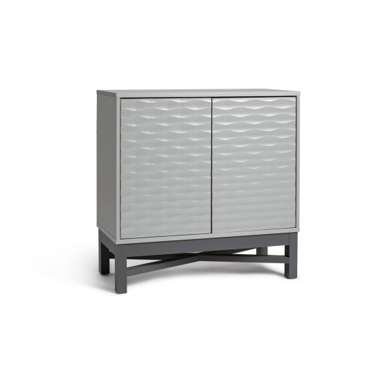 Zander Textured Small Sideboard - Grey | Modern Storage Cabinet