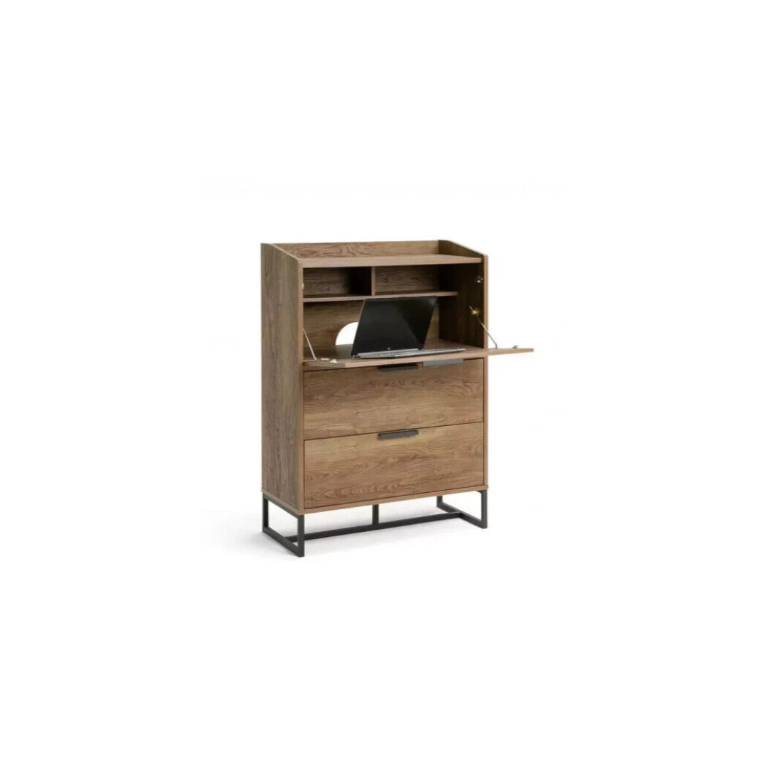 Nomad 2 Drawer Bureau Desk - Oak Nomad 2 Drawer Bureau Desk - Oak