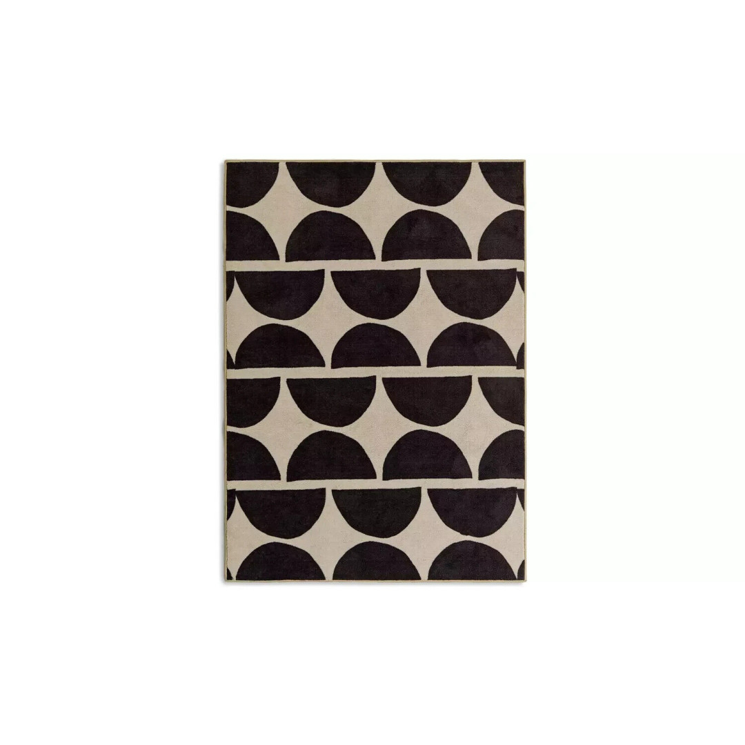 Mid Century Mini Geo Rug - Grey & White - 160x230cm Mid Century Mini Geo Rug - Grey & White - 160x230cm
