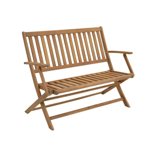 Newbury 2 Seater Folding Wooden Garden Bench | Outdoor Patio Seating Furniture