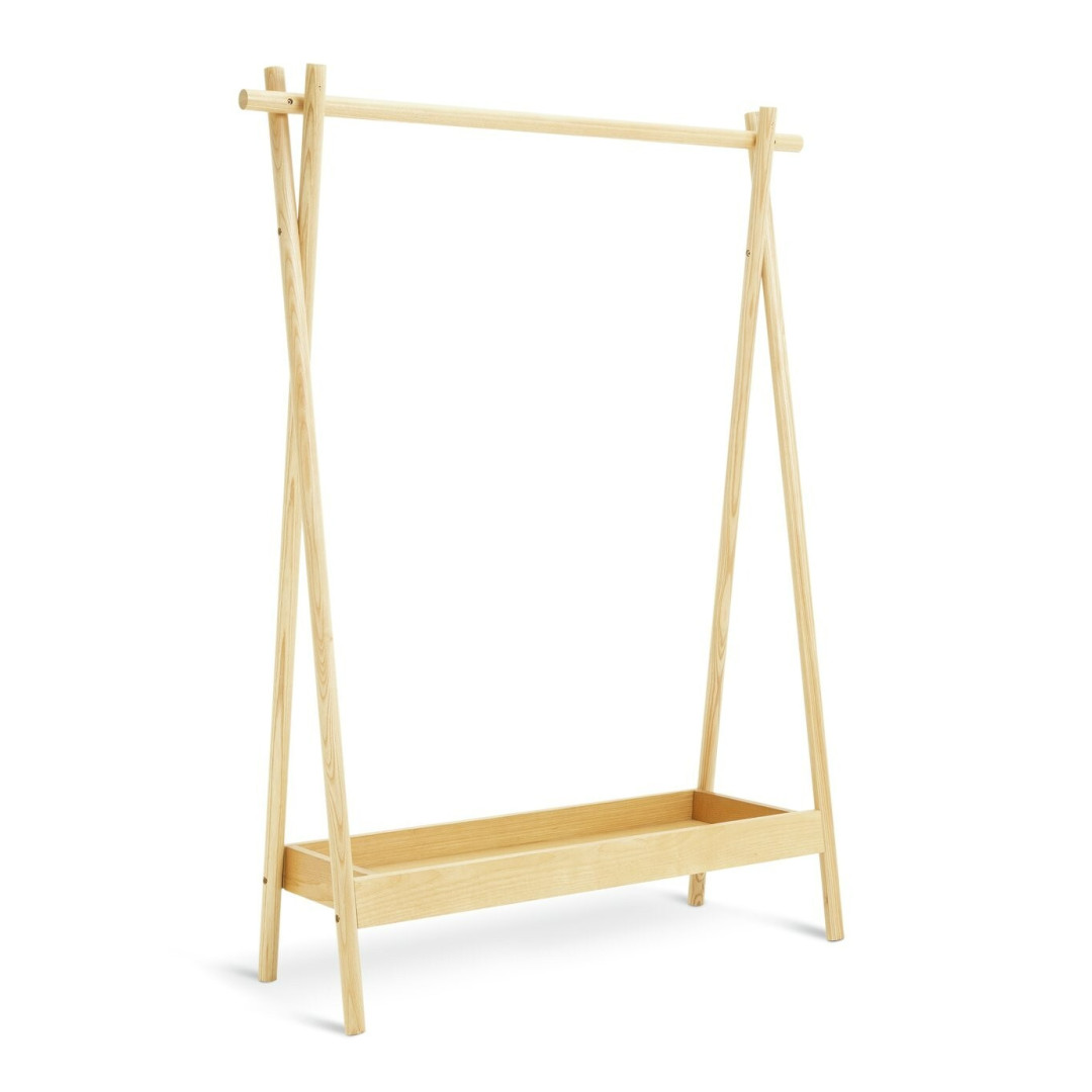 Akari Wooden Clothes Rail - Wood | Freestanding Wardrobe Rack Bedroom Akari Wooden Clothes Rail - Wood | Freestanding Wardrobe Rack Bedroom