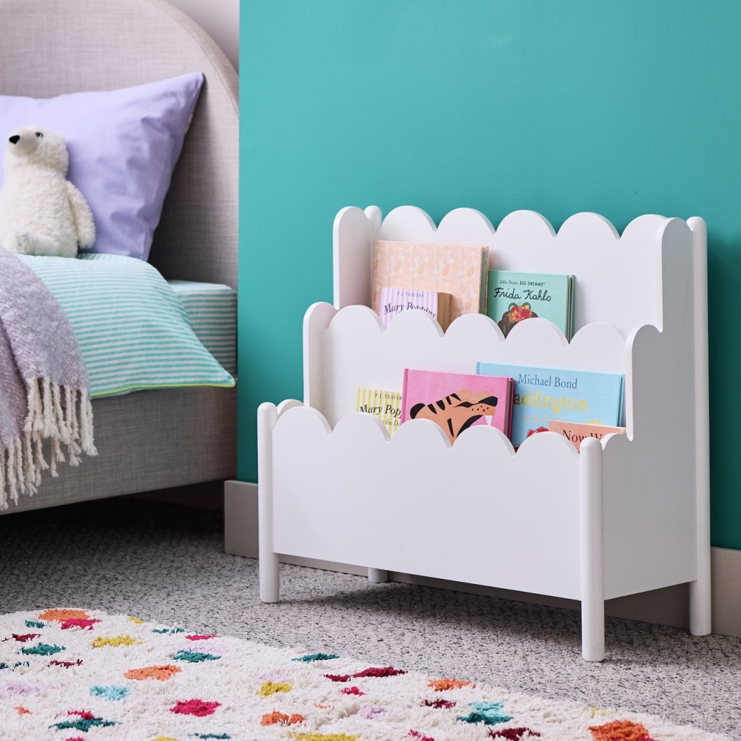Kids Scalloped Bookcase - White Kids Scalloped Bookcase - White