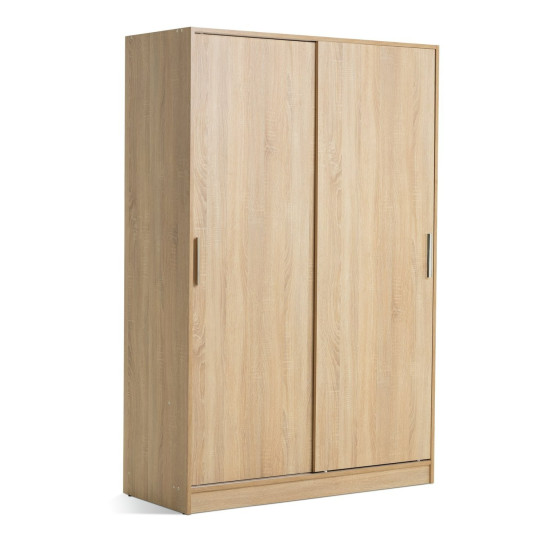 Nova 2 Door Sliding Wardrobe - Oak | Modern Bedroom Storage Cabinet Furniture