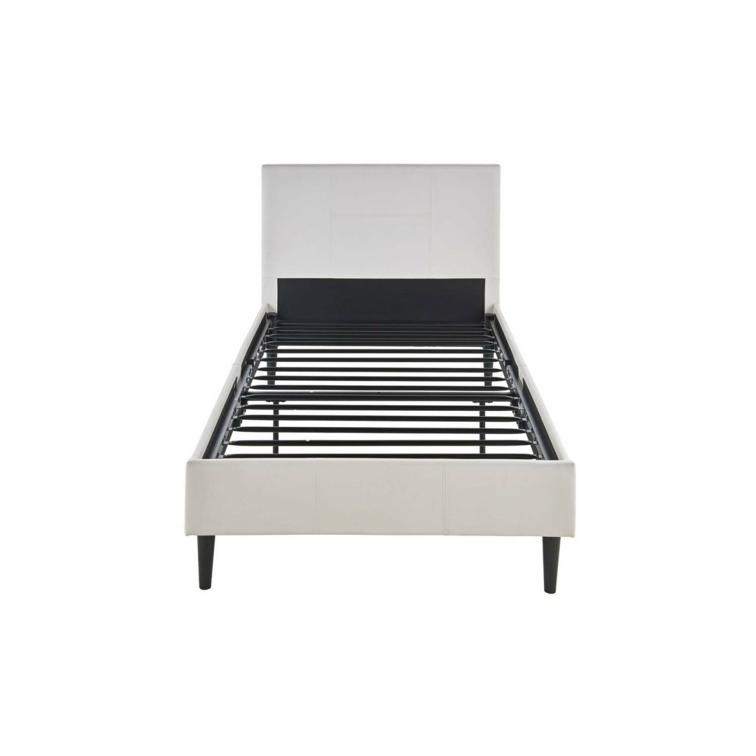 Skylar Single Bed Frame - White with Memory Foam Mattress | Modern Bedroom Set Skylar Single Bed Frame - White with Memory Foam Mattress | Modern Bedroom Set