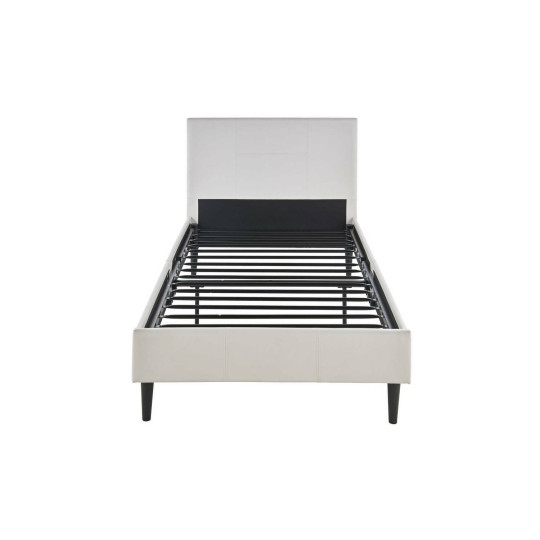 Skylar Single Bed Frame - White with Memory Foam Mattress | Modern Bedroom Set