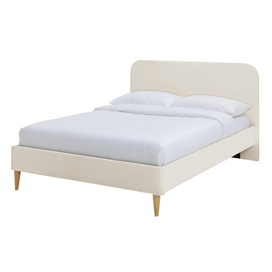 Mya Double Fabric Bed Frame - Natural | Country style bed frame