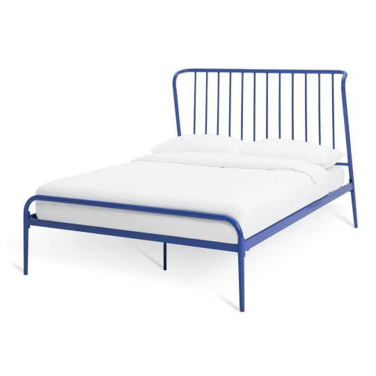 Kanso Small Double Metal Bed Frame - Blue | A statement piece of bedroom