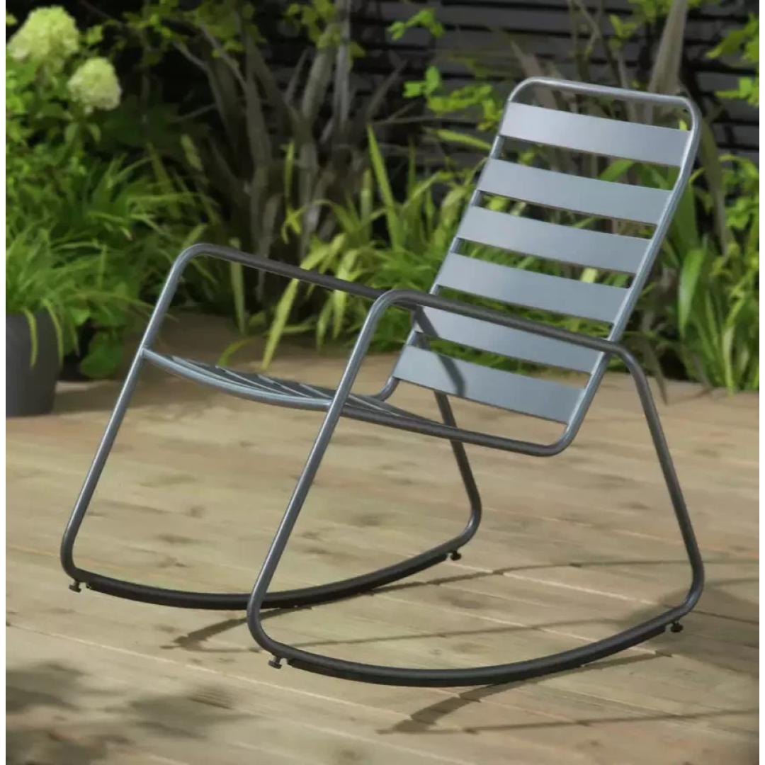 Steel Garden Rocking Chair - Charcoal (S) Steel Garden Rocking Chair - Charcoal (S)