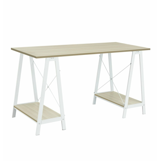 Trestle Table Office Desk - White ( B Grade )