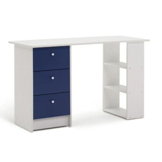 Malibu 3 Drawers Desk - Blue & White ( B Grade 55074 )