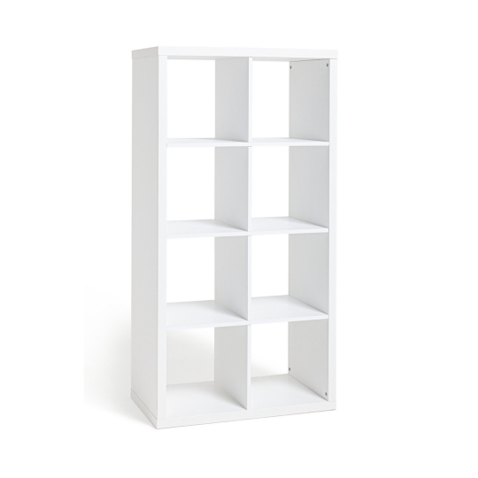 Squares Plus 8 Cube Storage Unit - White | Modular Organizer Living Room