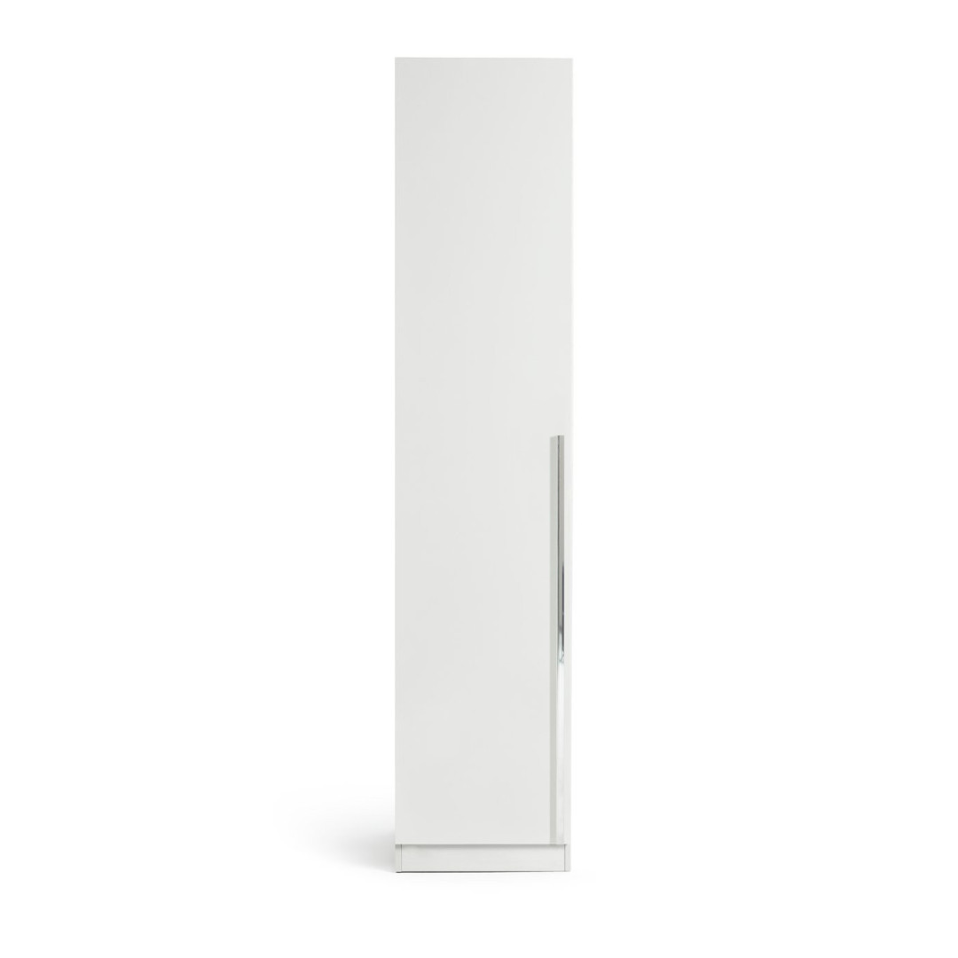 Munich 1 Door Wardrobe - White | Compact Clothing Organization Munich 1 Door Wardrobe - White | Compact Clothing Organization