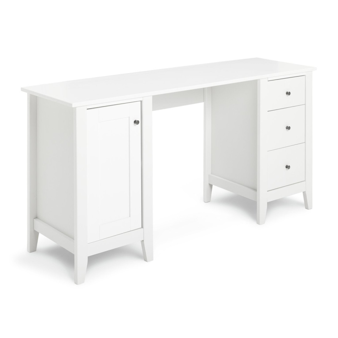 Minato 3 Drawer Office Desk - White | Modern workstation desk Minato 3 Drawer Office Desk - White | Modern workstation desk