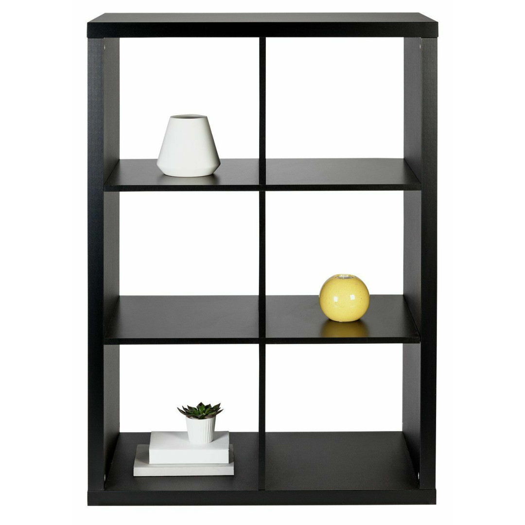 Squares Plus 6 Cube Storage Unit - Black | Modern Organizer Home Office Squares Plus 6 Cube Storage Unit - Black | Modern Organizer Home Office