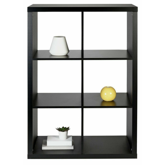 Squares Plus 6 Cube Storage Unit - Black | Modern Organizer Home Office