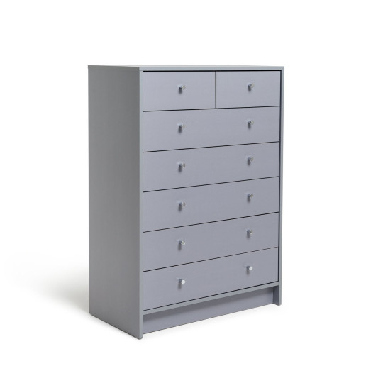 Malibu 5+2 Drawer Chest - Grey  ( B Grade )