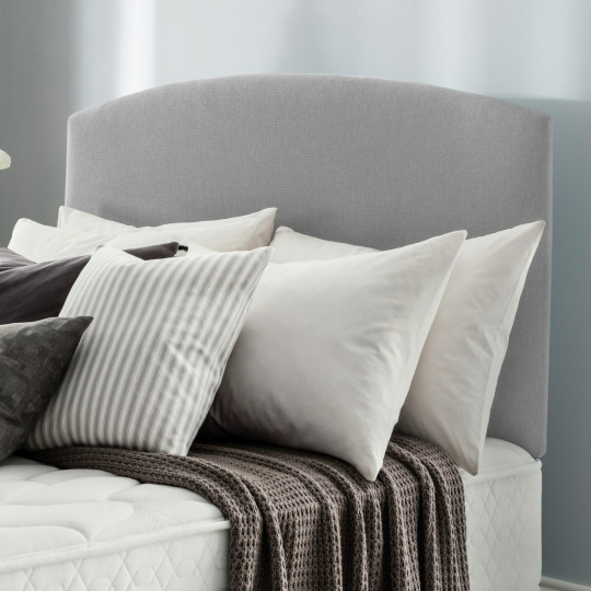 Silentnight Selene 135 Woven Double Bed Headboard-Light Grey | Bedroom Decor