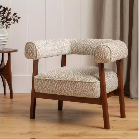 Elio Fabric Armchair Leopard Print | Accent Living Room Chair